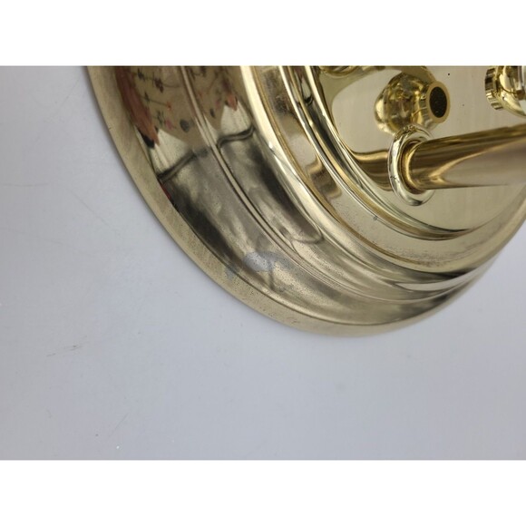 Elgin Moon Phase Desk Mantle Clock Quartz Glass Brass Dome 11" Parts - Picture 6 of 10